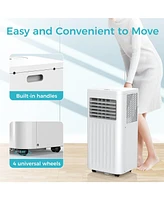 Cowsar 8,000 Btu Portable Ac, 4-in-1, Cools 350sq.ft, Remote, Led Display, 24H Timer, Install Kits
