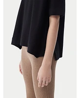 Gobi Cashmere Women's Box-Cut Cotton Silk Blend T-Shirt