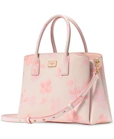 kate spade new york Serena Spring Pansies Leather Satchel