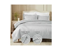 Superior Egyptian Cotton 850 Thread Count Solid Duvet Cover Set, King/California King