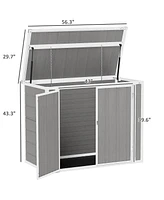 Outsunny 4.7 x 2.5FT Outdoor Storage Shed for Trash Cans, Lockable,