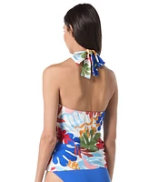 Vince Camuto Women's Printed Crossover Convertible Tankini Top