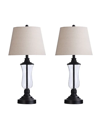 StyleCraft Home Collection 30" Transitional Metal Table Lamp, Set of 2