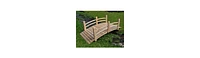 Cedar Wood Garden Bridge with Railings for Elegant Outdoor Landscape Decor