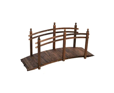 Garden Bridge with Handrails for Outdoor Landscaping and Pathway Decoration