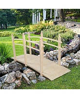 Outdoor Wooden Garden Bridge for Decorative Landscaping and Garden Pathways