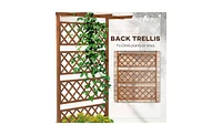 Multi-Functional Wooden Garden Trellis with Planter Box