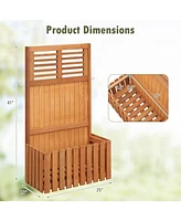 Raised Garden Bed with Privacy Screen Secure and Stylish Outdoor Gardening Solution