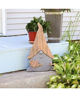 Basil the Gardening Gnome Statue Decor - Hand-Painted Sculpture for Patio, Lawn, Garden and Indoor Living Spaces - 18.25-Inch