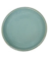 Avignon Outdoor Ceramic Bird Bath - 18.75" H - Uv- and Frost-Resistant - Glazed Bowl with Blue Lava Finish