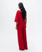 Mango Women's Asymmetrical Flared Sleeve Jumpsuit