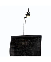 Curved Ridge Tall Indoor Water Fountain with Light and Electric Pump - Slate Modern Waterfall Fountain - 56" H