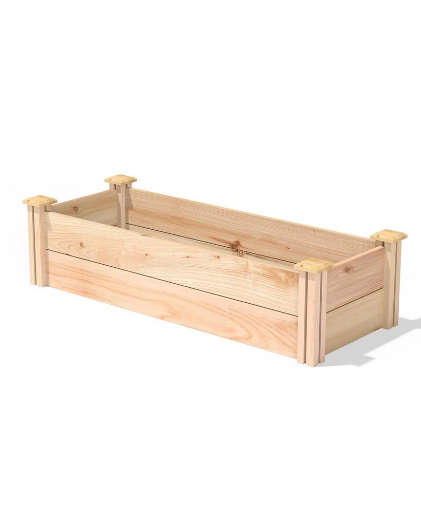 48 in x 16 in Premium Cedar Wood Raised Garden Bed