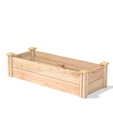 48 in x 16 in Premium Cedar Wood Raised Garden Bed