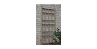 Outdoor Weather-Resistant Vinyl Garden Trellis with Ground Anchors for Climbing Plants