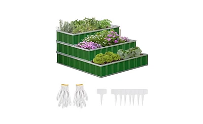 Raised Garden Bed Durable Wooden Planter for Vegetables, Herbs, and Flowers