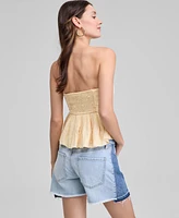 And Now This Women's Cotton Embroidered Strapless Top, Exclusively at Macy's