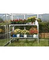 Outdoor Metal Shelving Unit Garden Potting Bench in Sturdy Galvanized Steel
