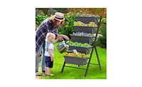 Raised Garden Bed Durable Planter Box for Growing Vegetables, Herbs, and Flowers