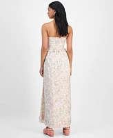 And Now This Women's Cotton Smocked Strapless Maxi Dress, Exclusively at Macy's