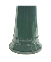 Rennes Outdoor Ceramic Bird Bath - 22.5" H - Uv- and Frost-Resistant - Glazed Bowl and Pedestal with Turquoise Finish