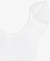 On 34th Women's Cotton Gauze Smocked Flutter-Sleeve Top, Exclusively at Macy's