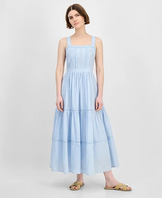 And Now This Women's Embroidered Cotton Maxi Dress, Exclusively at Macy's