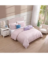 Bebejan Bright Bouquet Bedding 100% Cotton Sateen 5 Piece Queen Size Reversible Comforter Set