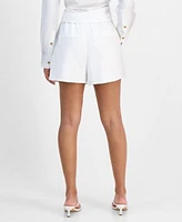 Bar Iii Womens Linen Tie Front Top Shorts Exclusively At Macys