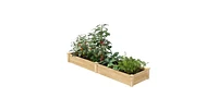 Pine Wood 2-Ft x 8-Ft Outdoor Raised Garden Bed Planter Frame