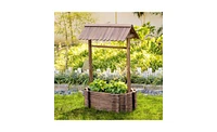 Wooden Planter and Flower Shelf for Indoor and Outdoor Use