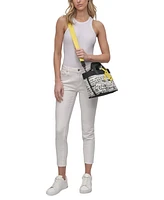 Dkny Brady Medium Logo Graffiti Crossbody Bag