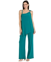 R & M Richards Women's Asymmetric Hardware-Trim Jumpsuit