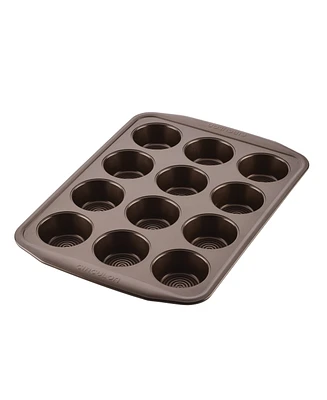 Circulon Symmetry Nonstick Chocolate Brown 12-Cup Muffin Pan