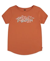 Levi's Big Girls Double Cuff Floral T-Shirt