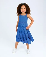 Rare Editions Toddler and Little Girls Crochet Gauze Sundress
