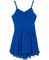 Rare Editions Big Girls Clip-Dot Romper