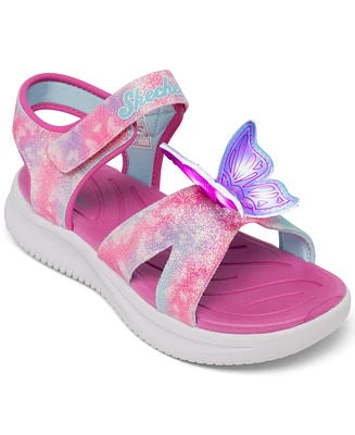 Skechers Little Girls Jumpsters Sandal - Butterfly Brights Light-Up Sandals from Finish Line