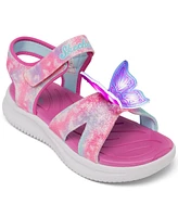 Skechers Little Girls Jumpsters Sandal - Butterfly Brights Light-Up Sandals from Finish Line