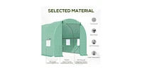 Greenhouse with Green Pe Cover - Durable Outdoor Plant Growing Shelter