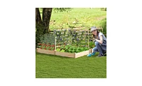 Outdoor Garden Bed Planting Box Durable Wooden Planter for Vegetables and Flowers