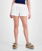 Planet Heart Juniors' Cotton Eyelet Boxer Shorts