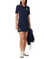 Lacoste Usa Women's Striped Panel Mini Skirt