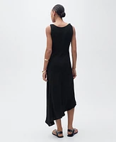 Mango Women's Long Asymmetric Dress