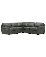 Radley Roll Arm 104" -Pc. Leather Square Corner L Sectional