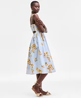 On 34th Women's Printed Cutout-Back Midi Dress, Exclusively at Macy's
