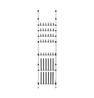Telescopic Shoe Rack with Rods Aluminum
