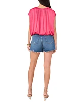 Vince Camuto Women's Shirred Sleeveless Bubble Top