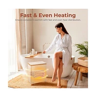 SereneLife Rectangular Towel Warmer Bucket, Large Capacity Single Touch Towel & Blanket Warmer