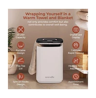 SereneLife Towel Warmer Bucket, 23L, Adjustable Timer, Auto Shut-Off, Black